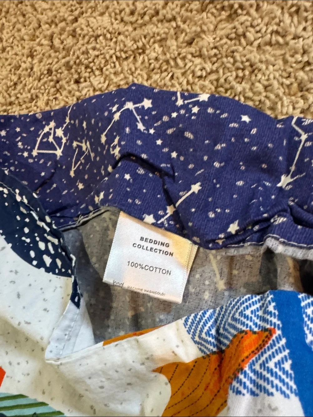 The Company Store Kids Space-Themed Reversible Full/Queen Duvet Cover with Shams